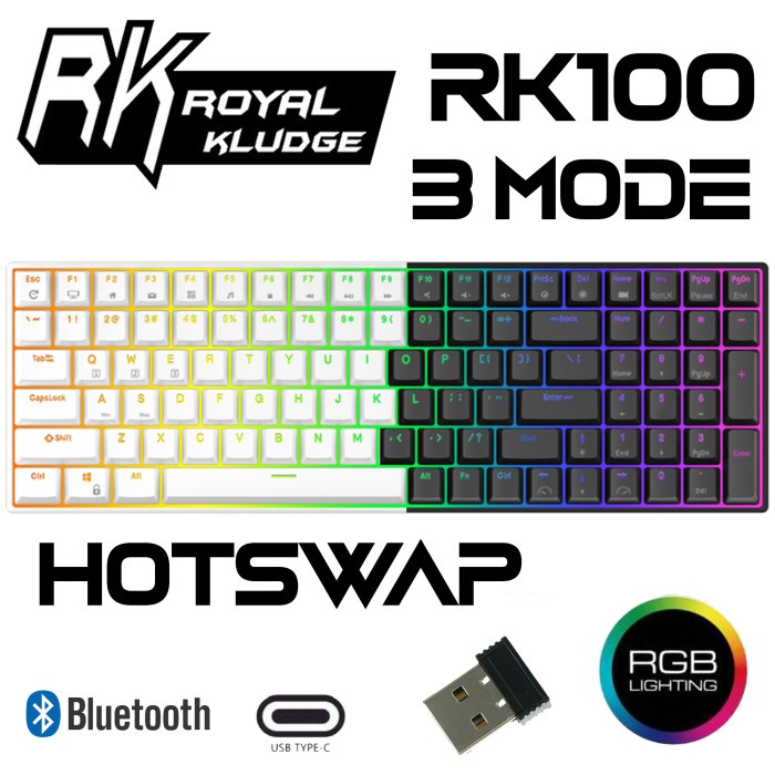 Jual ROYAL KLUDGE RK100 / RK860 RGB MECHANICAL KEYBOARD HOTSWAP ...