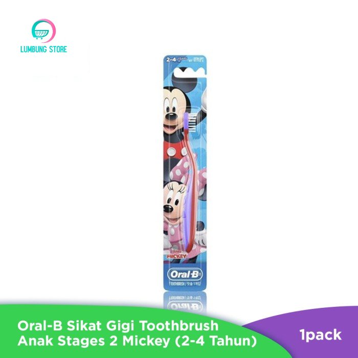 Jual Oral-B Sikat Gigi Toothbrush Anak Stages 2 Mickey (2-4 Tahun ...