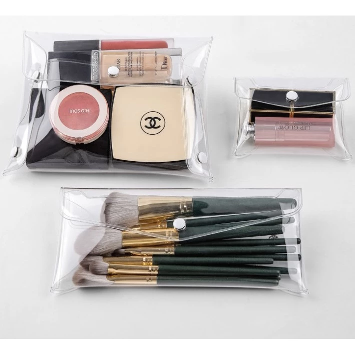 YOYI Tas kosmetik PVC transparan kancing | AutoStock