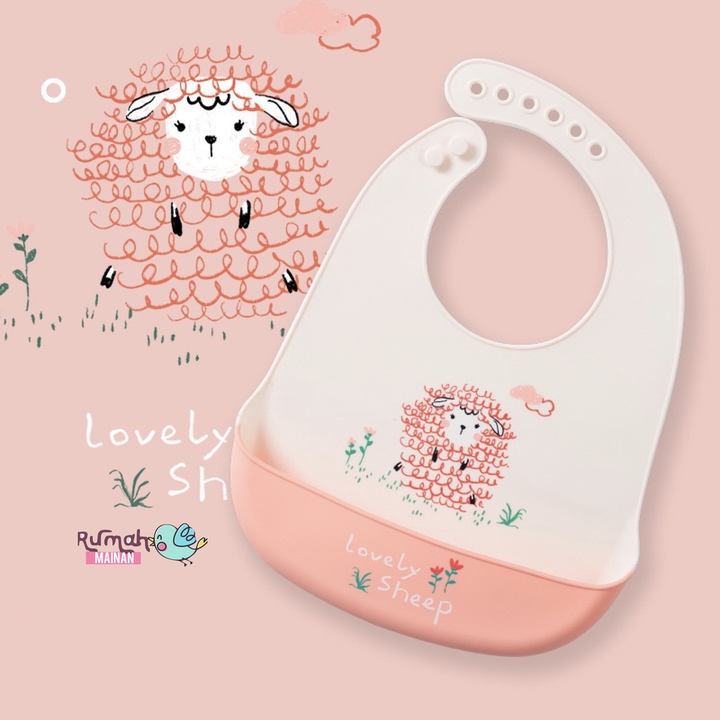 Jual Premium Baby Bibs Silikon BPA Free Waterproof MPASI Celemek Makan ...