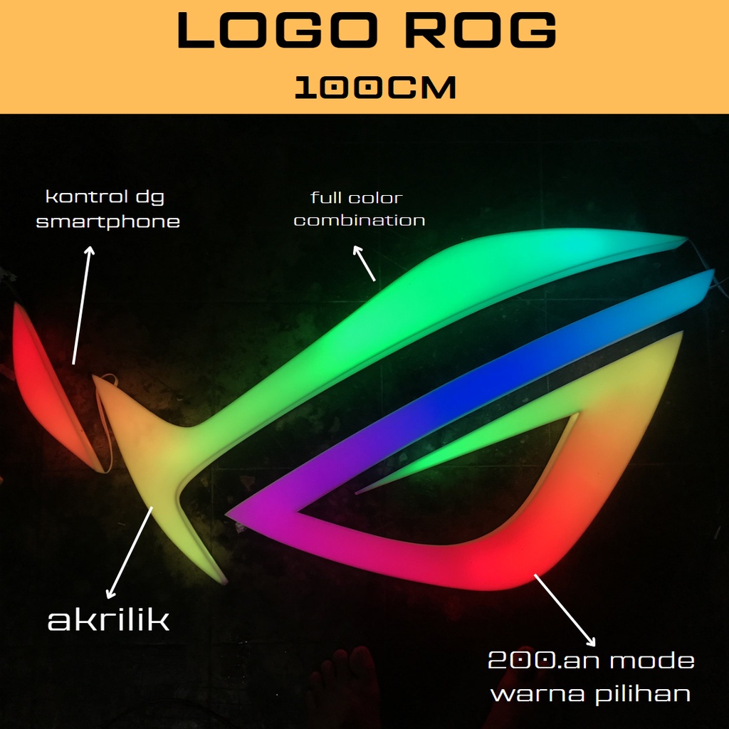 Jual Logo Gaming Republic of Game ROG 100cm | Shopee Indonesia
