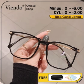 Viendo Kacamata Minus Photocromic Anti Radiasi Blueray Wanita Pria Cowok Bluecromic Potocromic