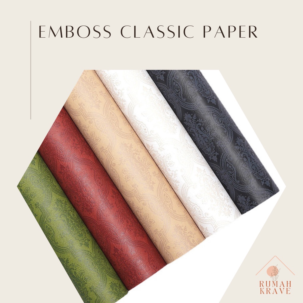 Jual RUMAH KRAVE - Emboss Classic Wrapping Paper Kertas Bunga Buket ...