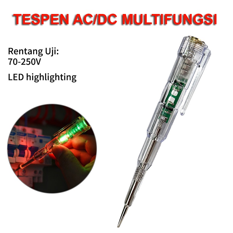 Jual Obeng Test Pencil Tester TesPen Obeng Tes with Indicator Dual LED ...