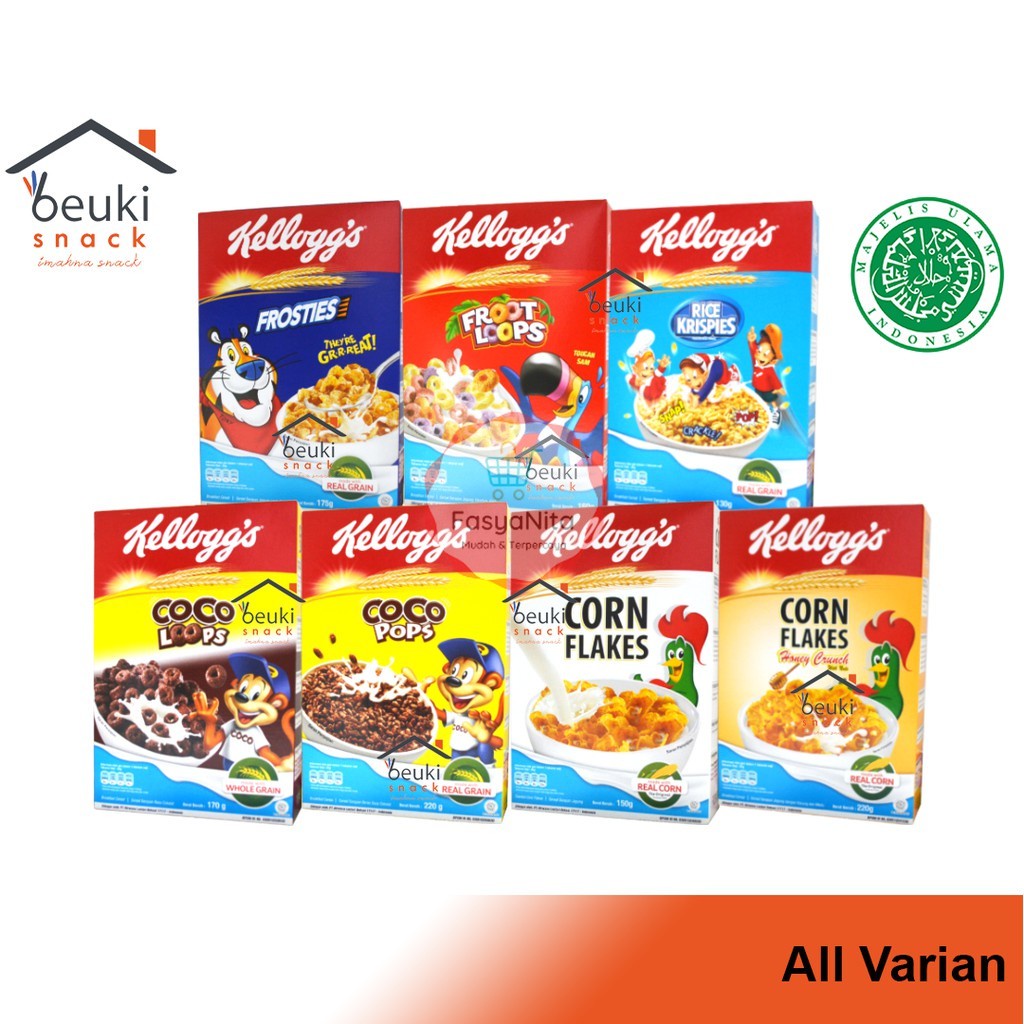 Jual VARIAN BOX Kelloggs Sereal Sarapan Import Thailand Box Reguler ...