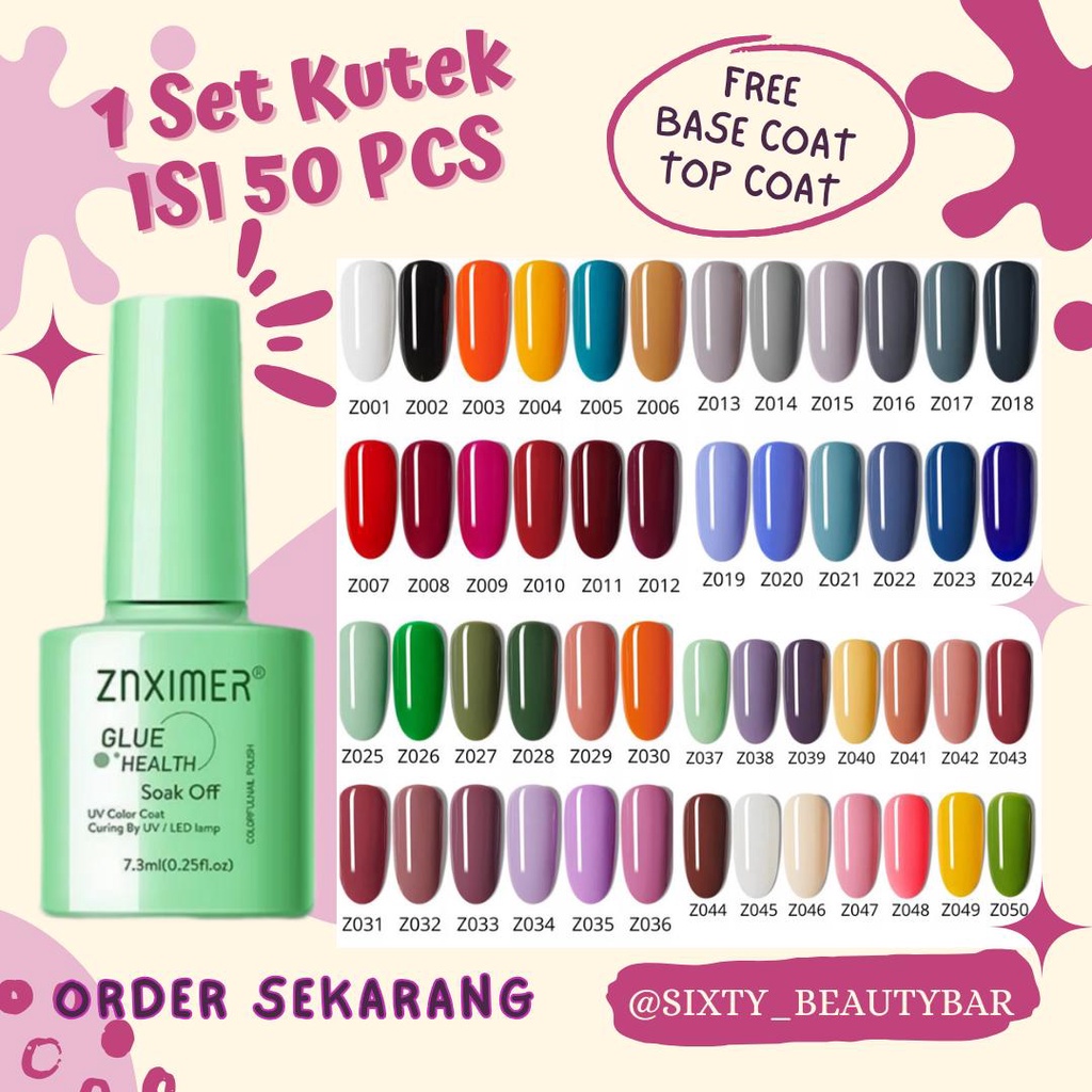 Jual Set Kutek Isi Pcs Nail Gel Polish Uv Led Shopee Indonesia