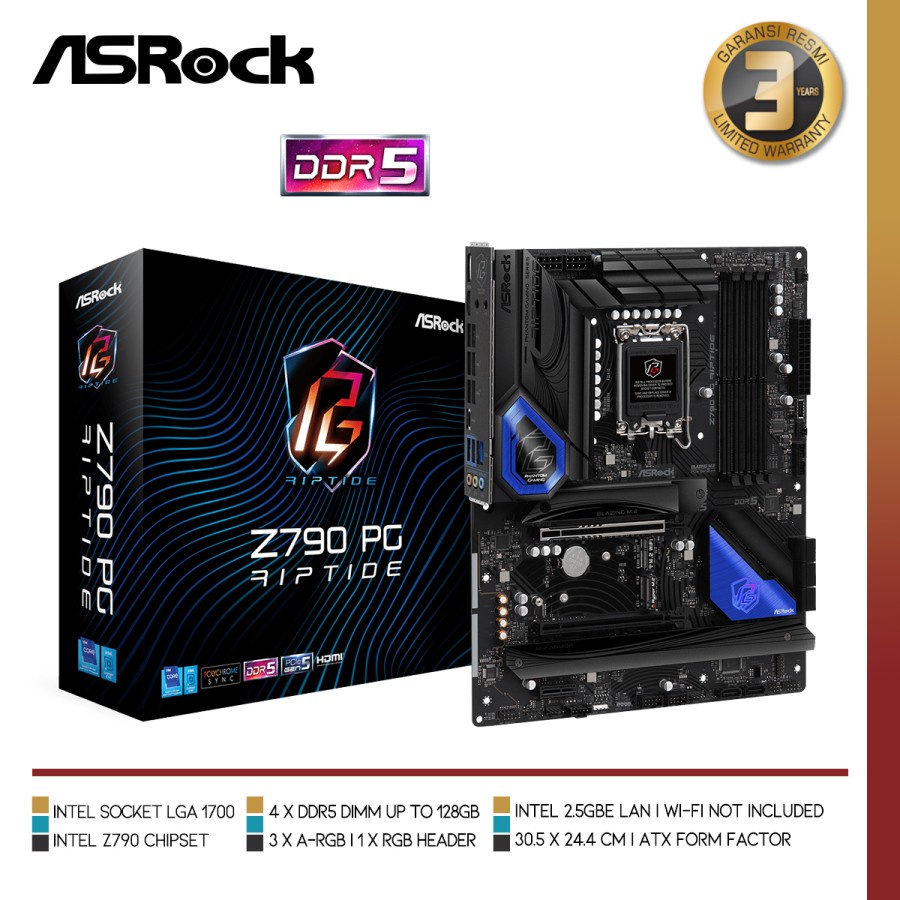 Jual ASROCK Z790 PG Riptide | Intel Z790 LGA 1700 DDR5 ATX | Shopee ...