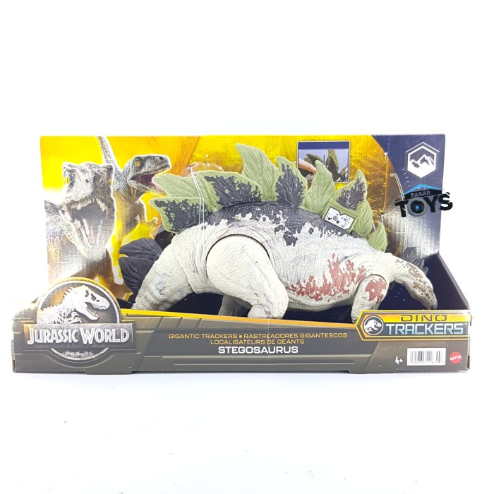 Jual Jurassic World Dominion Gigantic Trackers Stegosaurus Action Figure Shopee Indonesia