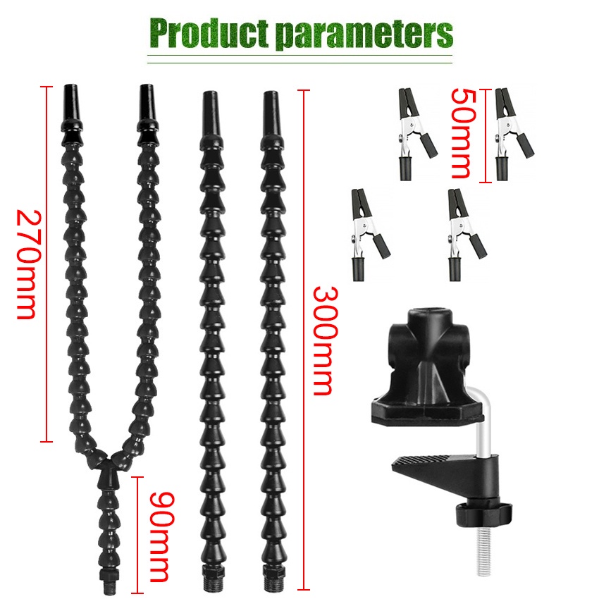 Jual 4 Lengan Fleksibel Alat Bantu Solder PCB + Klip Hitam Dengan Dasar ...