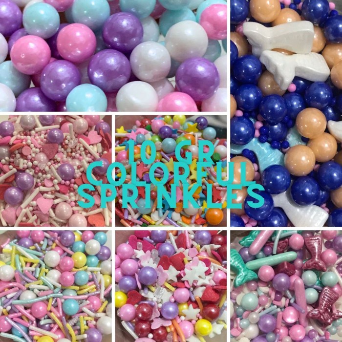 Jual SPRINKLE DEKORASI COLORFUL CUPCAKE KUE 10 GR SPRINKLES HIASAN KUE ...