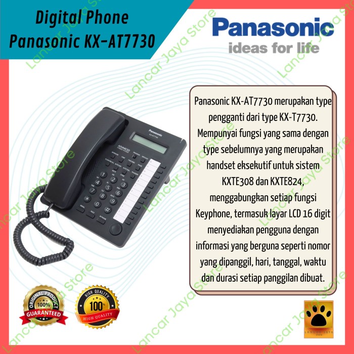 Jual Telephone Key Panasonic KX-T7730 White - KX-AT7730 Hitam | Shopee ...