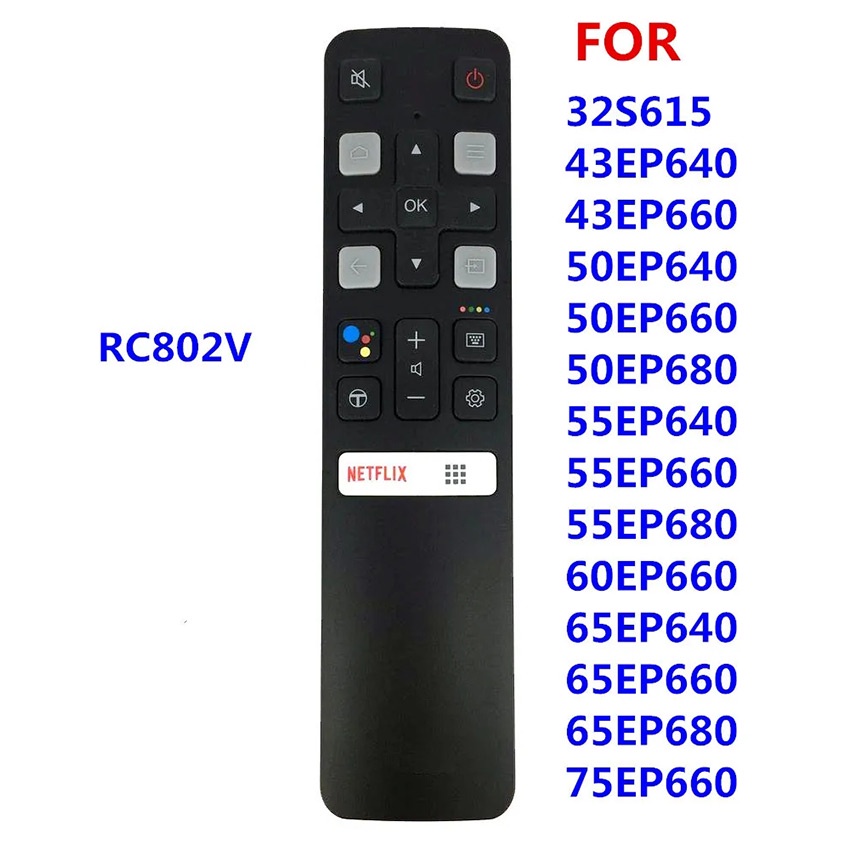 Jual REMOT REMOTE TV TCL LED Netflix RC802V Smart Android /REMOT REMOTE ...