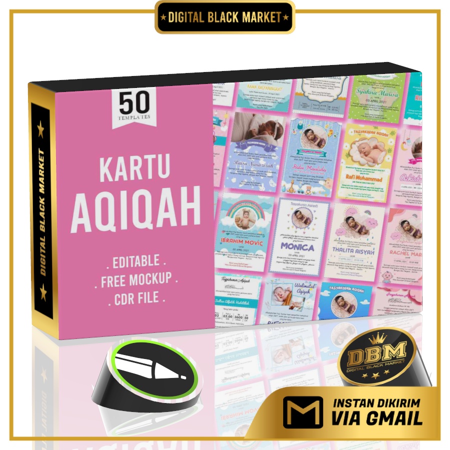 Jual 50 Desain Undangan Aqiqah CorelDraw Versi 2022 | Shopee Indonesia