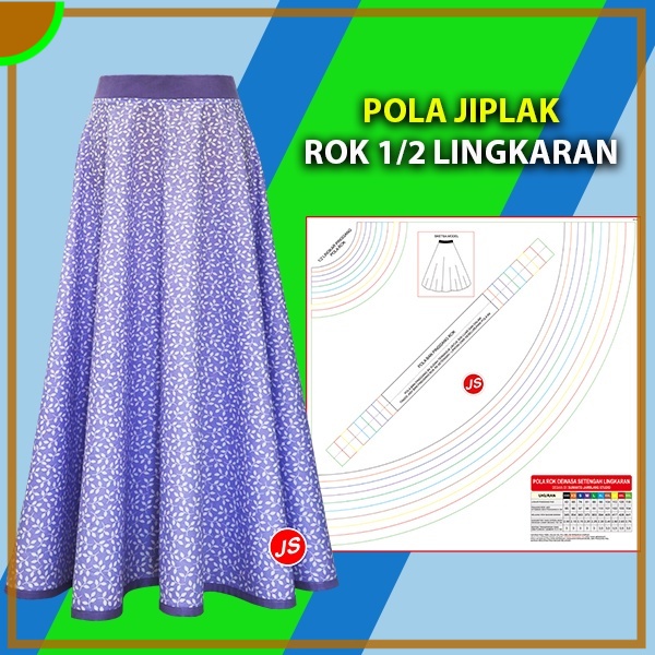 Jual Pola Jiplak Rok Dewasa Setengah Lingkaran 10 in 1 | Aneka Pola ...