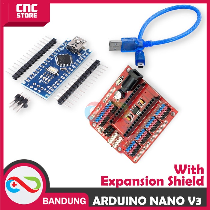 Jual ARDUINO NANO V3 ATMEGA328P CH340G 5V 16MHZ WITH EXPANSION SHIELD ...