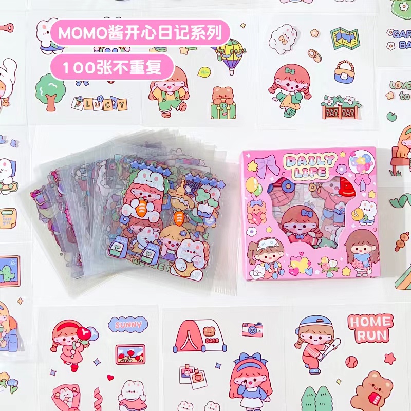 Jual Stiker kartun momo 2D Sticker Lucu Hiasan Dekor Buku Botol ...