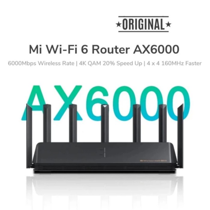 Jual xiaomi Router AX6000 Wi-Fi 6 enhanced Version 4K Qam 6000Mbps ...