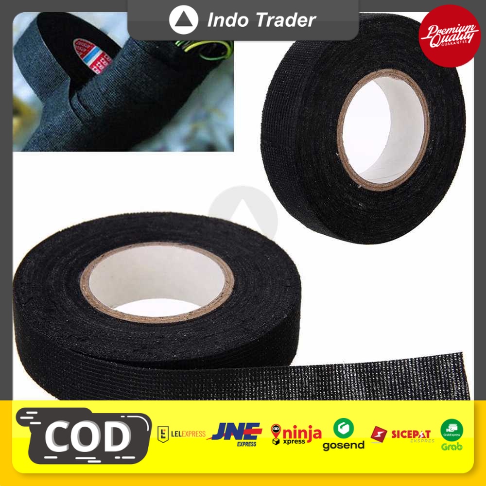 Jual Lakban Kabel Listrik Adhesive Cloth Wiring Tape Mm Shopee