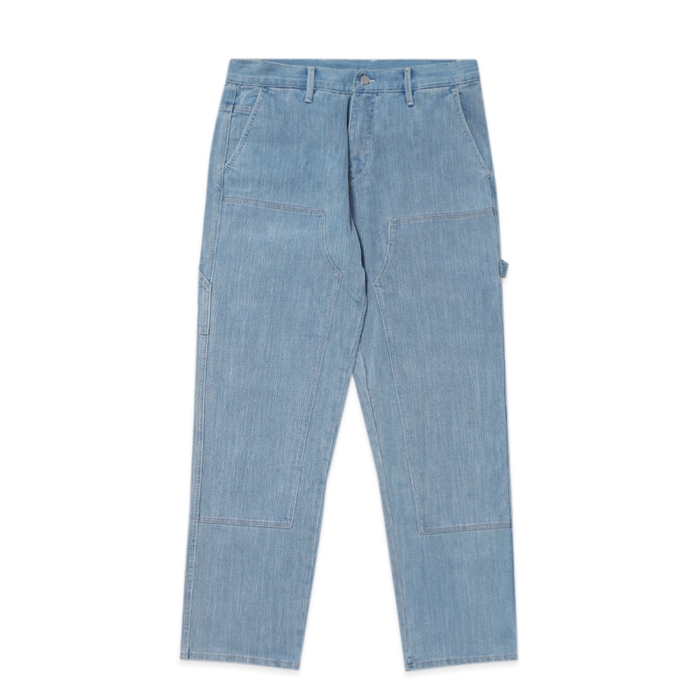 Jual Stussy Denim Work Pants Washed Light Blue Shopee Indonesia