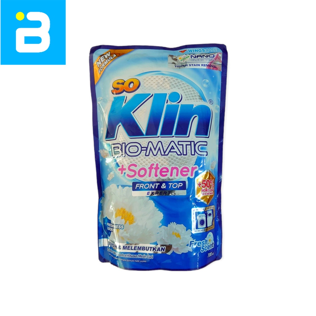 Jual So Klin Bio Matic +Softener Fresh Scent 700 ML | Shopee Indonesia