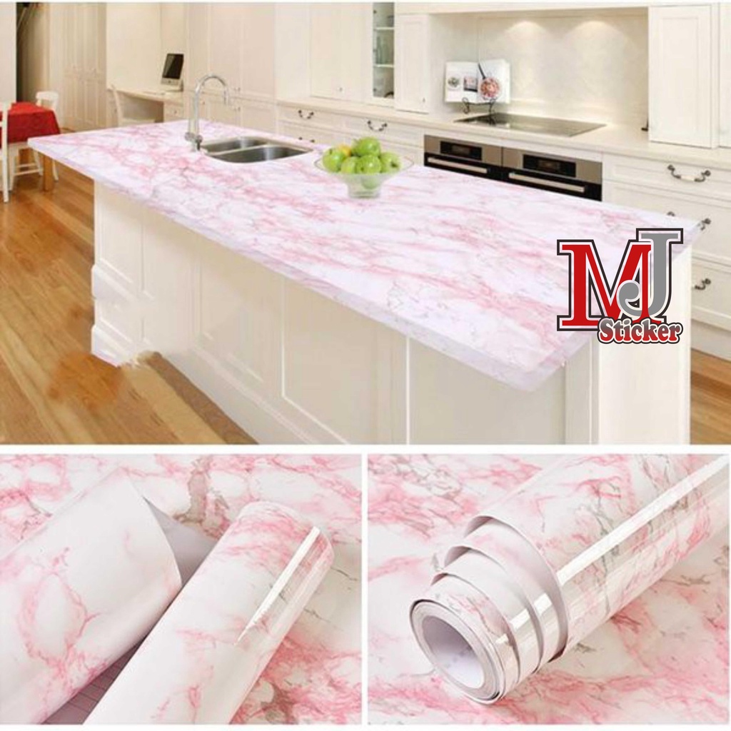 Jual Stiker Marmer Marble Glossy Meja Kayu Kaca Anti Air Minyak Dan