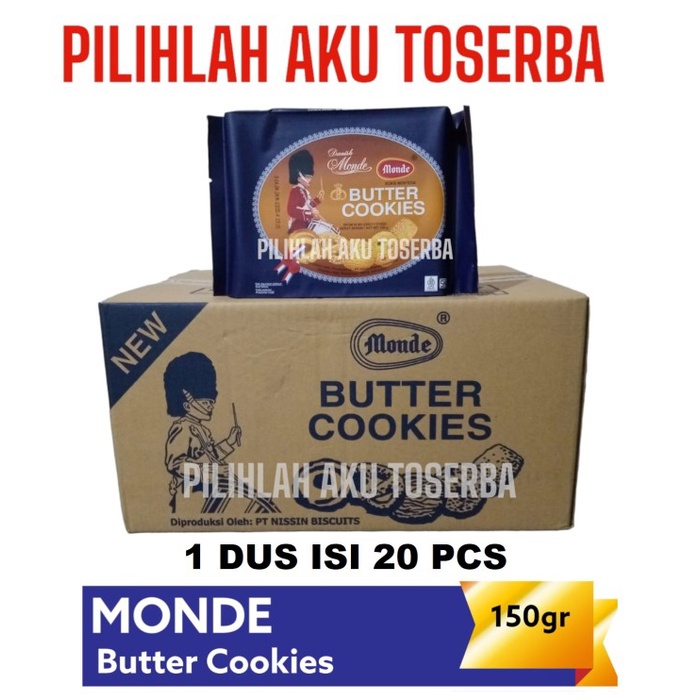 Jual Biskuit Monde BUTTER COOKIES 150 gr ( HARGA 1 DUS isi 20 Pcs
