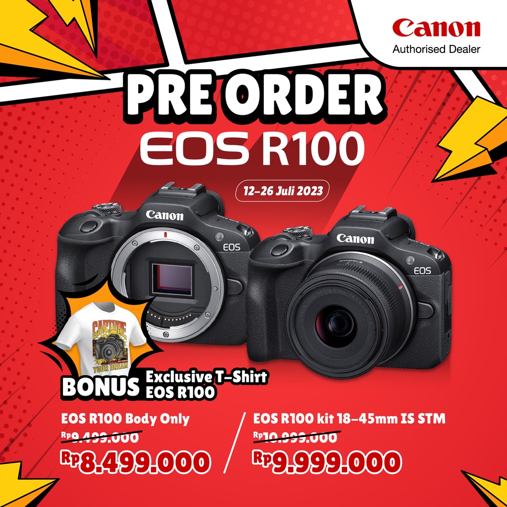 Jual Canon EOS R100 Body only Mirrorless Camera | Shopee Indonesia