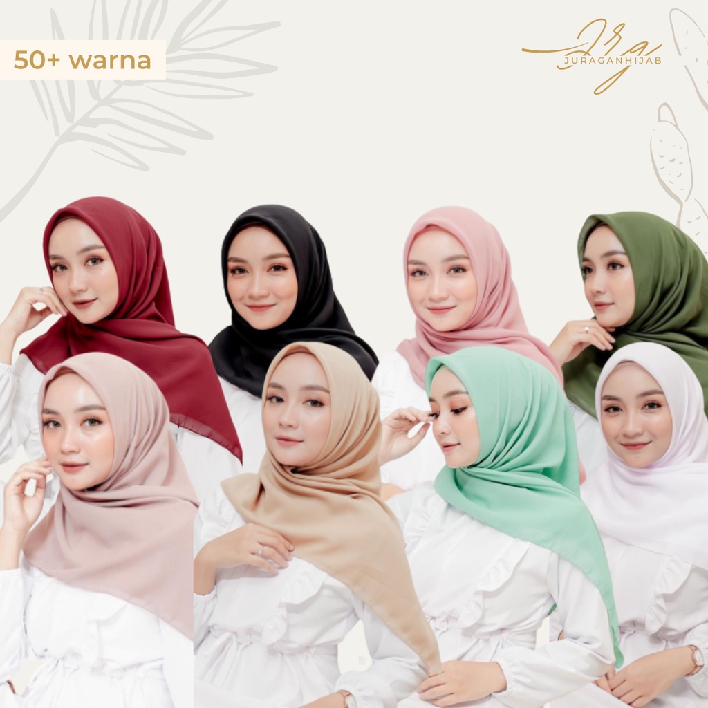 Jual Hijab Bella Square 50 Warna Lengkap Hijab Segiempat | Shopee Indonesia