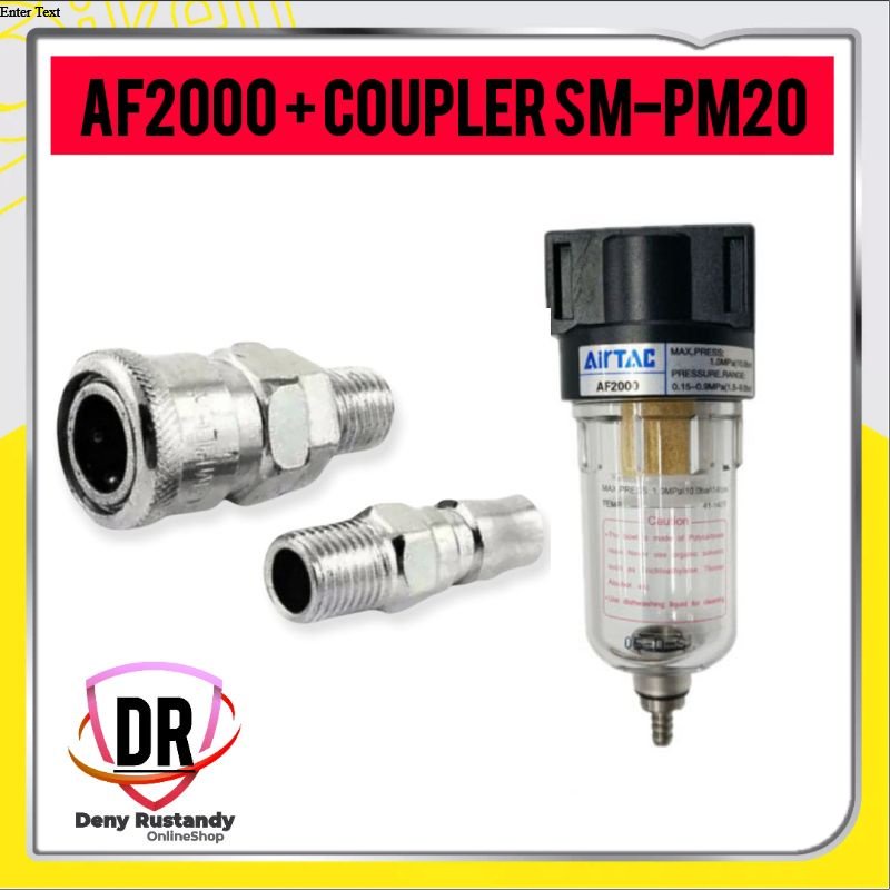 Jual AF2000 1/4 PT Compressor Pressure Regulator Pneumatic Air Filter ...