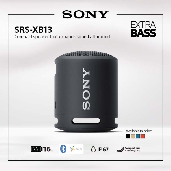 Jual Sony SRS XB13 / XB-13 / XB 13 Wireless Bluetooth Speaker Extra ...
