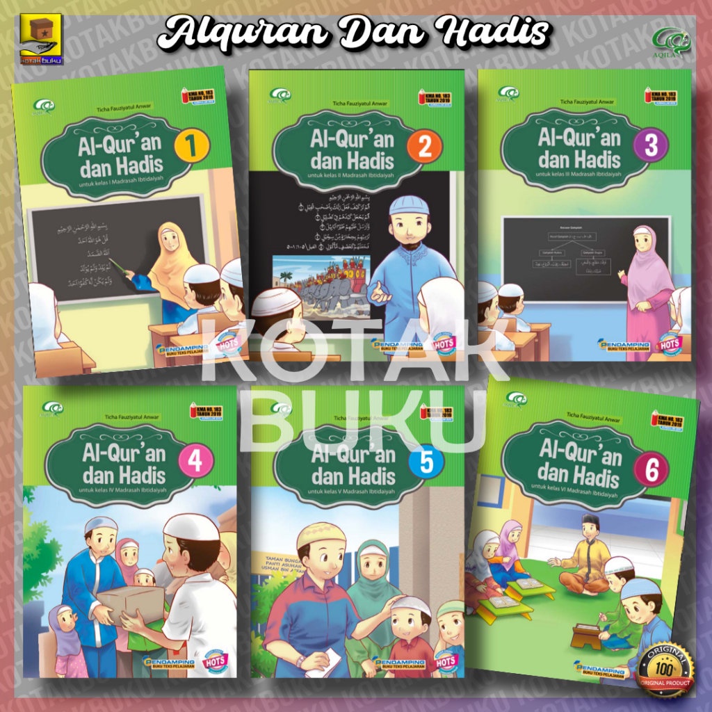 Jual BUKU ALQURAN DAN HADIS KELAS 1 2 3 4 5 6 AQILA / HOTS / QURDIS ...