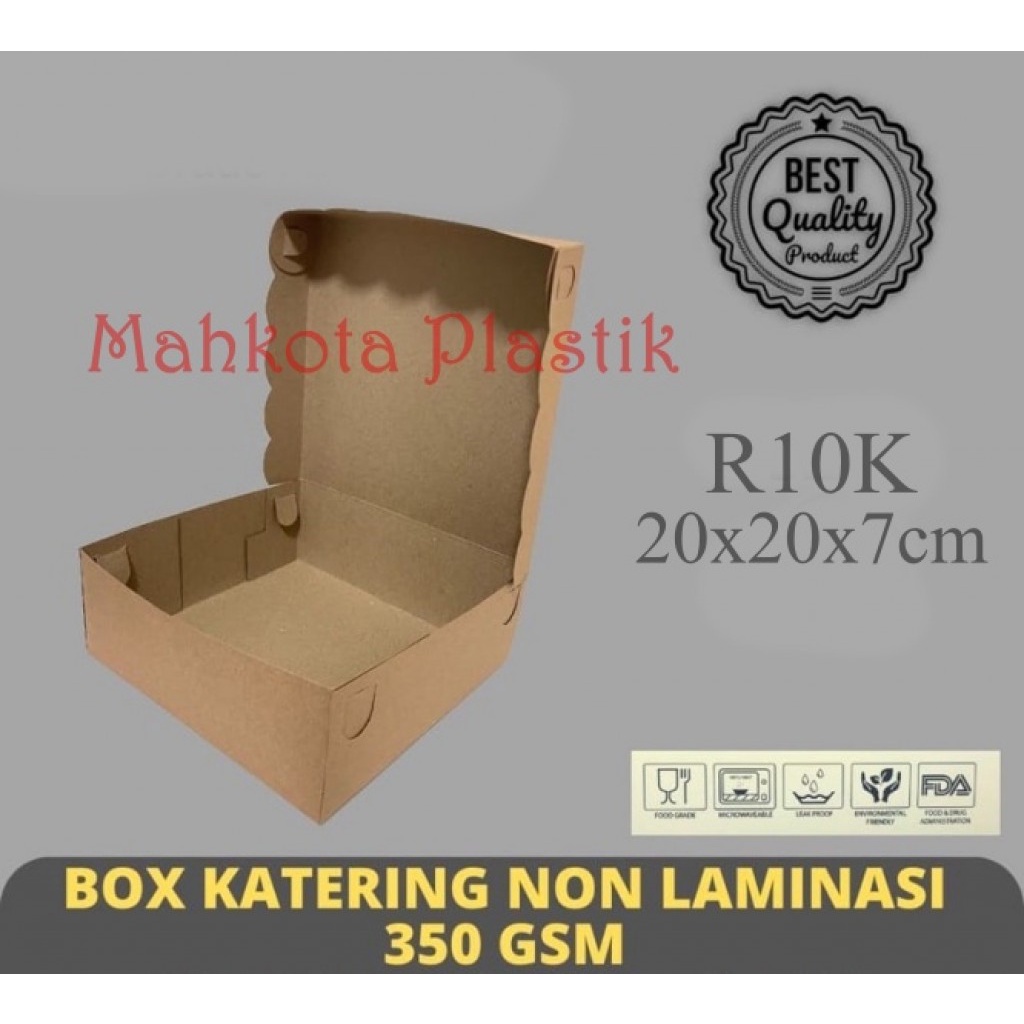 Jual Box Katering R10K Non Laminasi isi 10pcs Box Makanan | Shopee ...