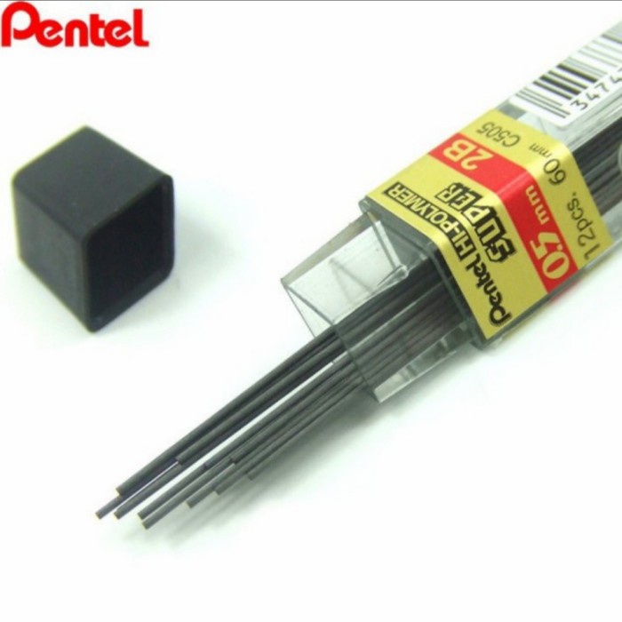 Jual Isi Pensil PENTEL 0.5 C505 2B (1 Tube isi 12 Pcs) | Shopee Indonesia