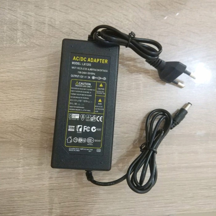 Jual Adaptor DC 12V 3A Murni Adapter CCTV DVR/NVR Hikvision | Shopee ...