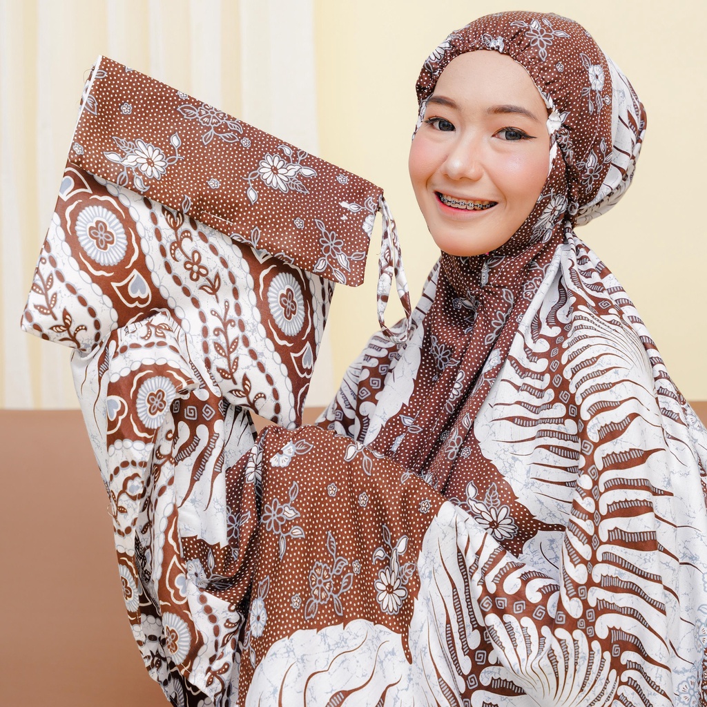 Jual Mukena Dewasa JUMBO Rayon Bali Premium SIENNA REMPEL Batik Atasan ...