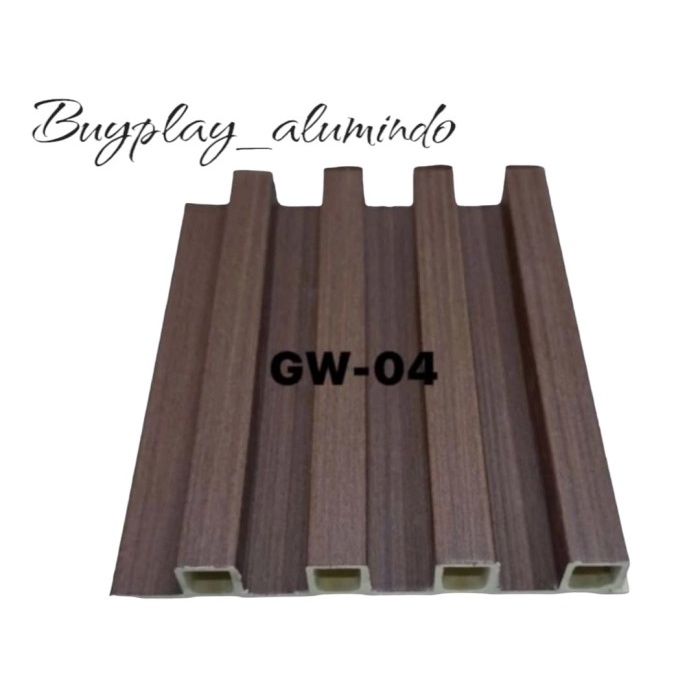 Jual WPC Wood Panel Partisi Kisi PVC Wallpanel Motif Kayu Uk 150cm x ...