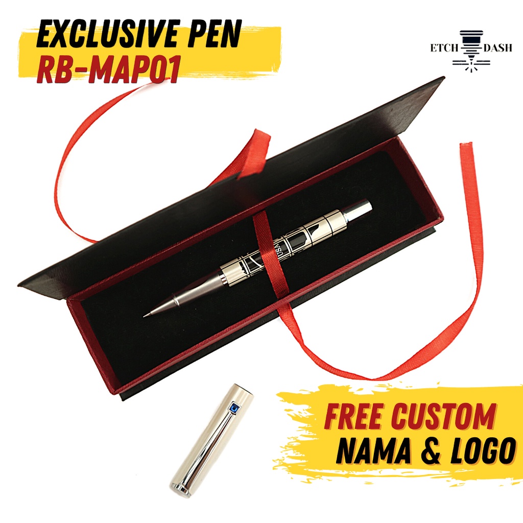 Jual Souvenir Pulpen Motif Peta + Box Pita Merah | Free Custom Nama ...