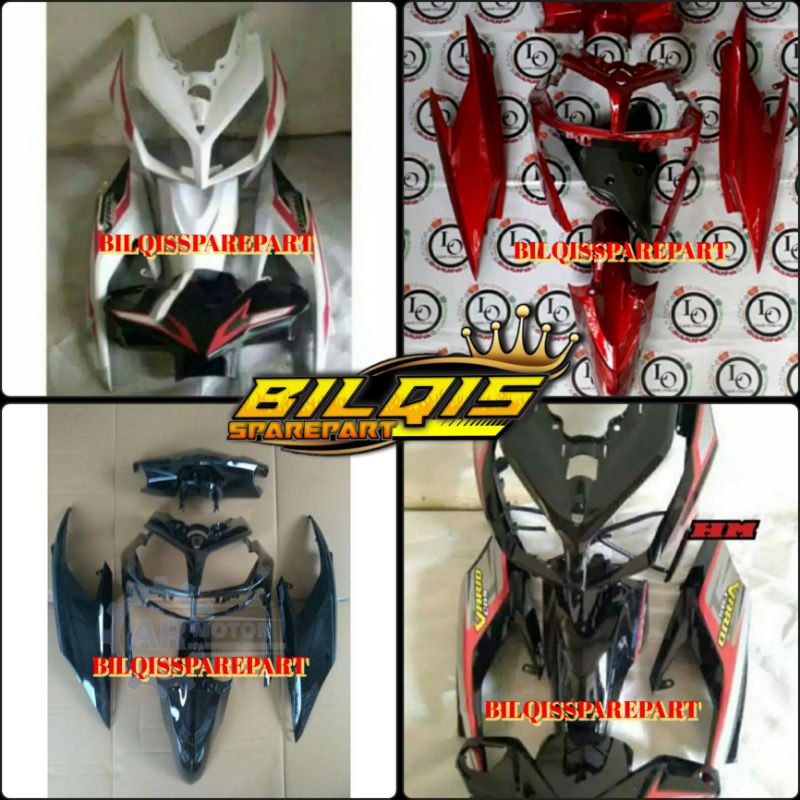 Jual cover full body halus vario techno 110 karbu lama old warna merah