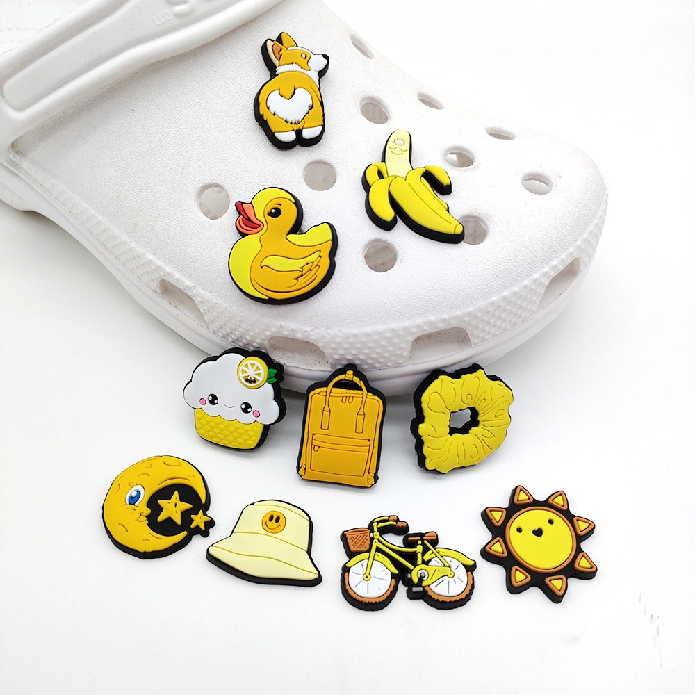 Jual 224 Pin Sandal Crocs Jibbitz Serba Kuning Yellow Hiasan Sendal