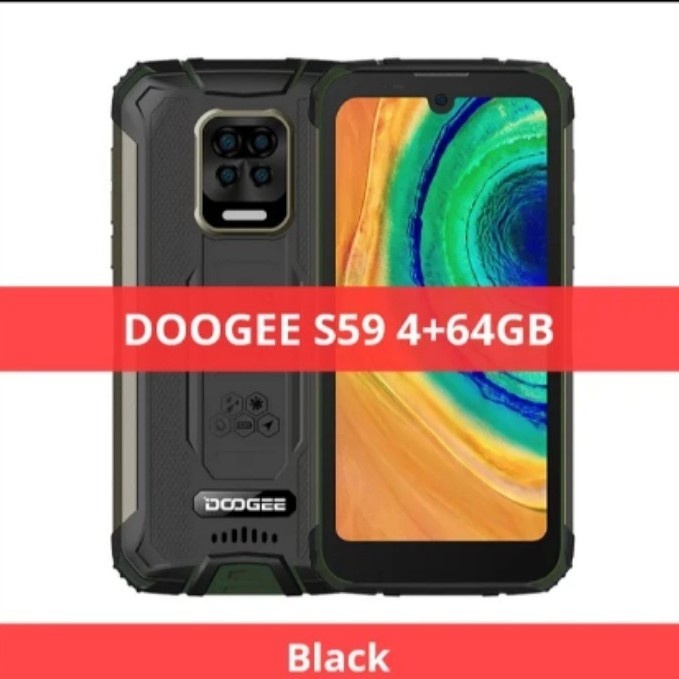 Jual DOOGEE S59 Rugged Phone 10050mAh Super Battery Smartphone 4GB+64GB ...