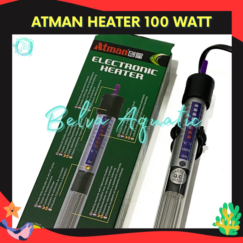 Jual Atman Pemanas Aquarium Aquarium Heater 50 watt 75 watt 100 watt