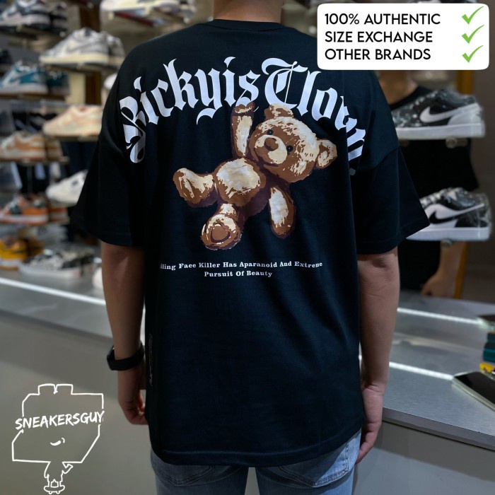 Jual RIC Ricky is Clown Gothic Hanging Bear Wide Black Tee Original ...