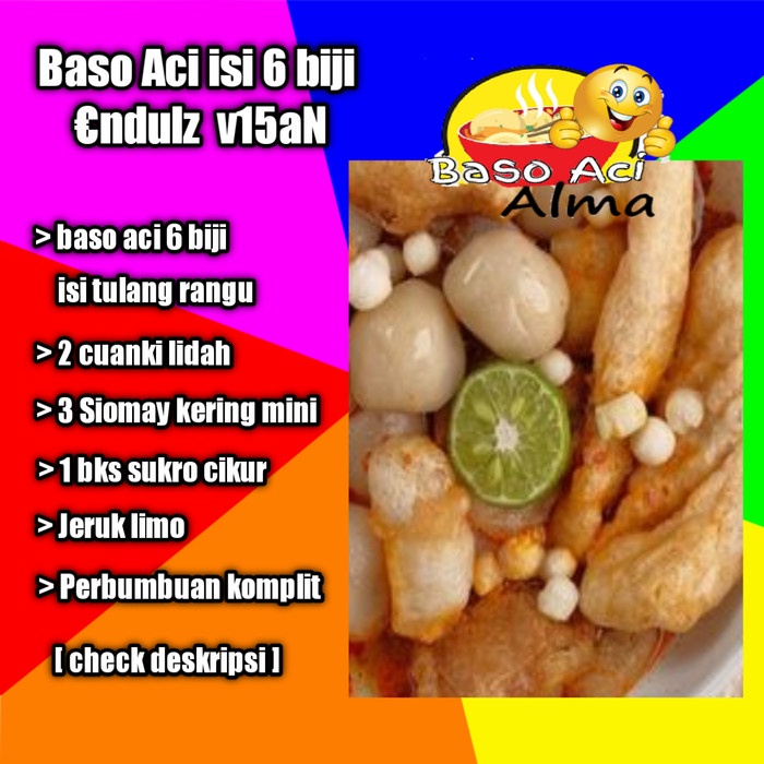 Jual Baso Aci Isi 6 Biji Khas Garut Isian Tulang Rangu Shopee Indonesia