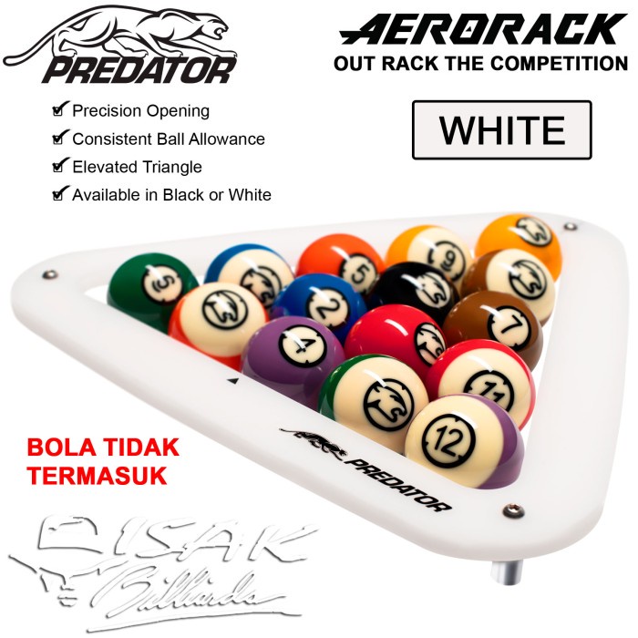Jual Predator AeroRack Pool Ball Rack White | Triangle Segitiga Bola ...