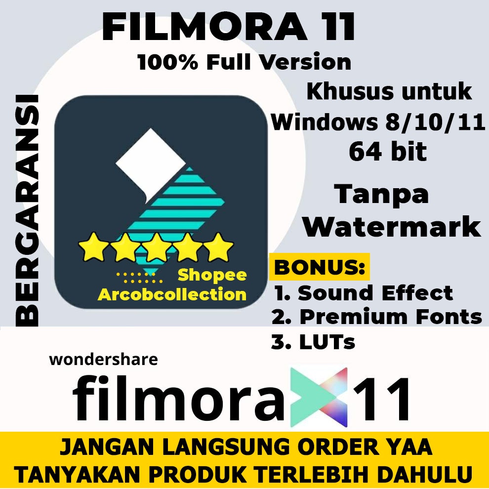 Jual Premium Filmora Video Editor Full Tanpa Watermark Shopee Indonesia