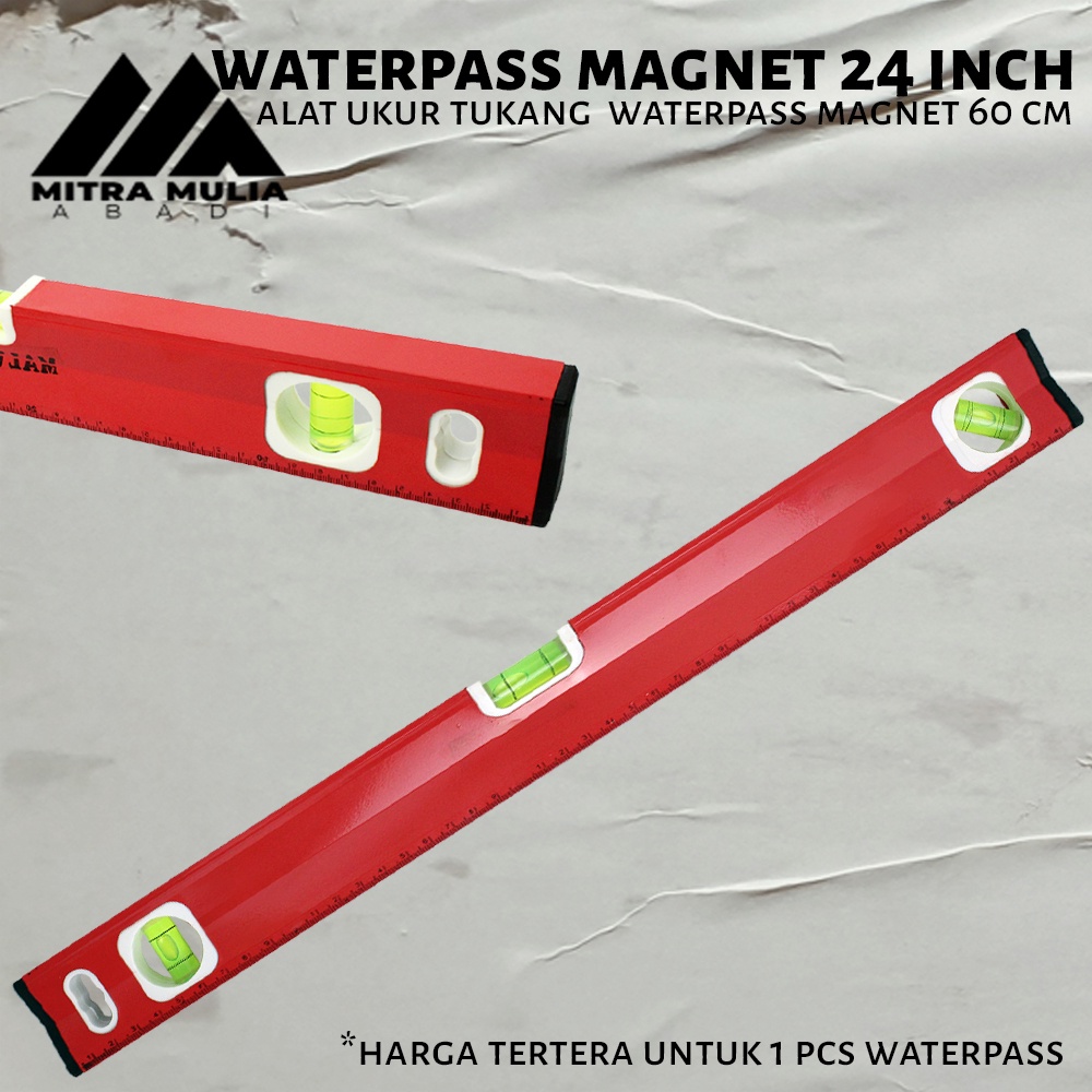 Jual Waterpas Magnet 60cm l Watterpass 24 Inci l Alat Ukur Tukang ...