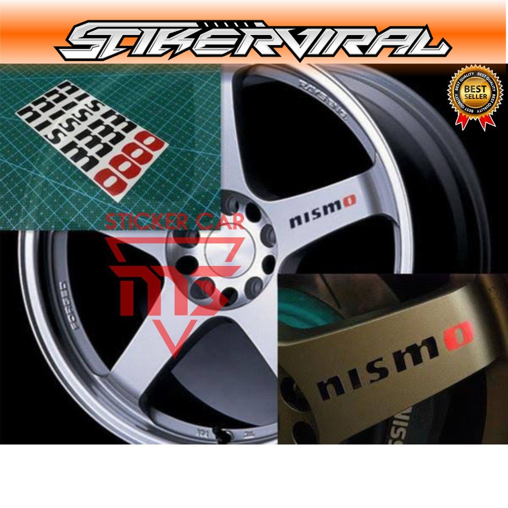 Jual sticker stiker mobil nissan nismo whells rim velk nismo 4pcs ...