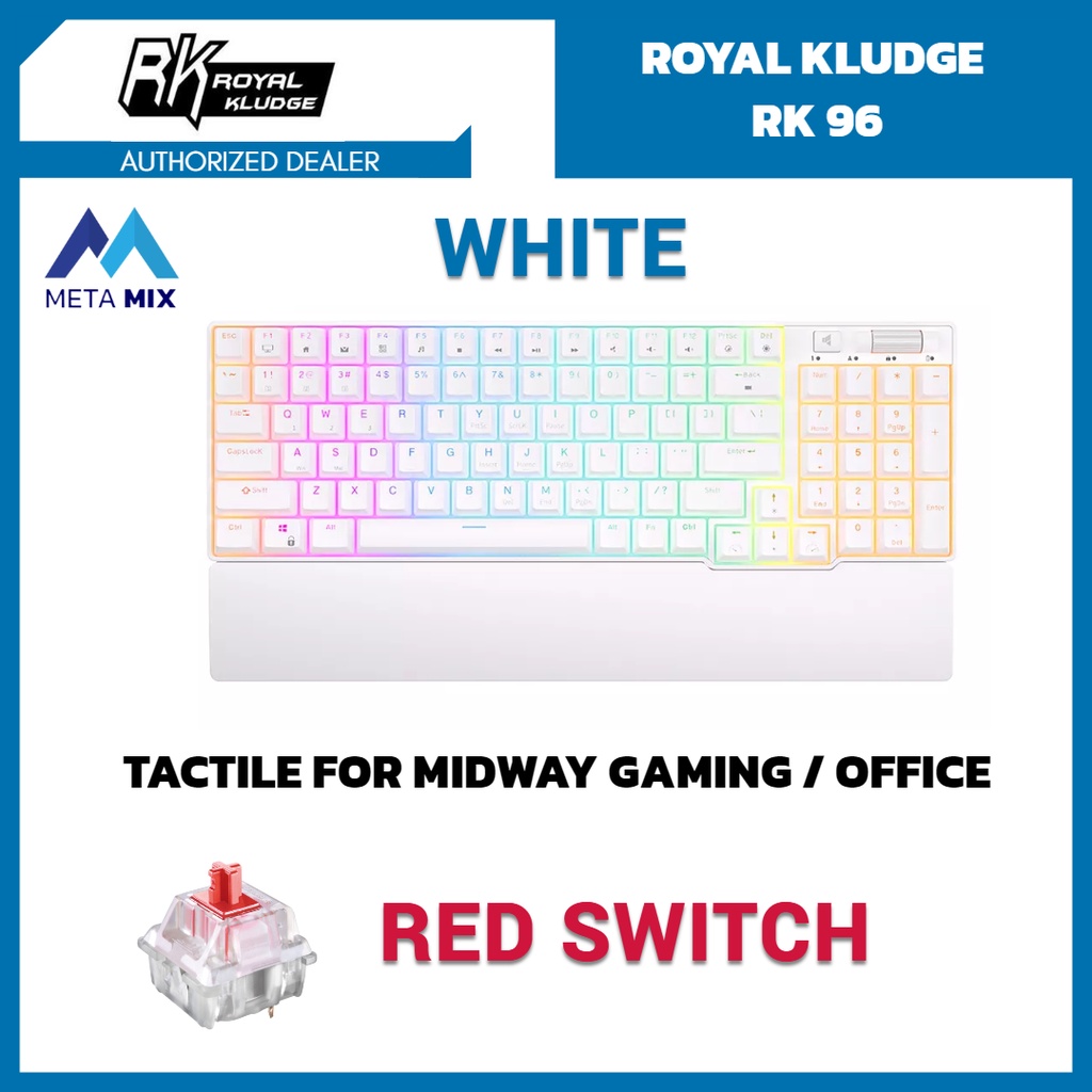 Jual ROYAL KLUDGE RK96 WIRELESS MECHANICAL KEYBOARD GAMING RGB HOTSWAP ...
