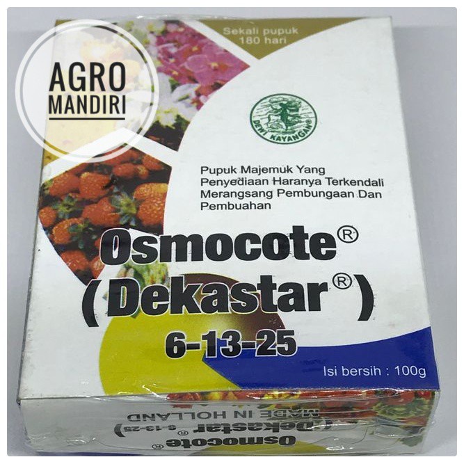 Jual Pupuk OSMOCOTE DEKASTAR 6 13 25 100 Gram NPK Import Belanda