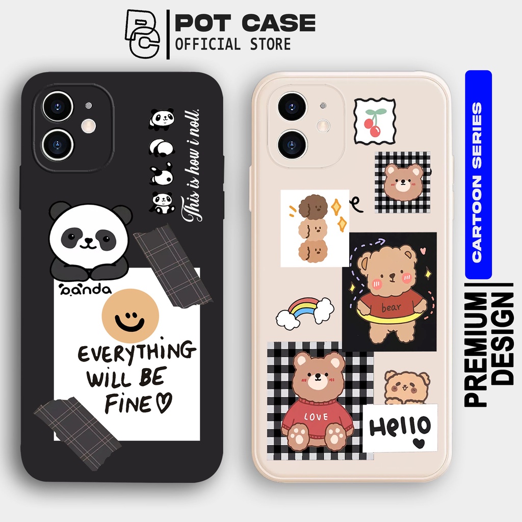Jual Case Teddy Panda PO066 Xiaomi Redmi 7 8 9 10 10C 9A 9C 9T NOTE5A
